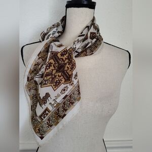 Silk Scarf Native Western  Print Scarf